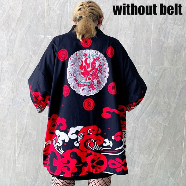 Traditional Tattoo Style Kimono Cardigan