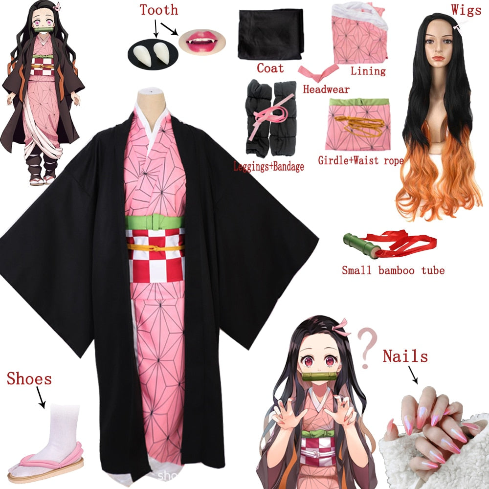 Nezuko Demon Slayer Costume | Best Cosplay | Free Shipping